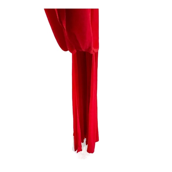 Superdown Red Halter Open Back Double Slit Maxi Long Dress NWOT Size Small - Picture 5 of 8